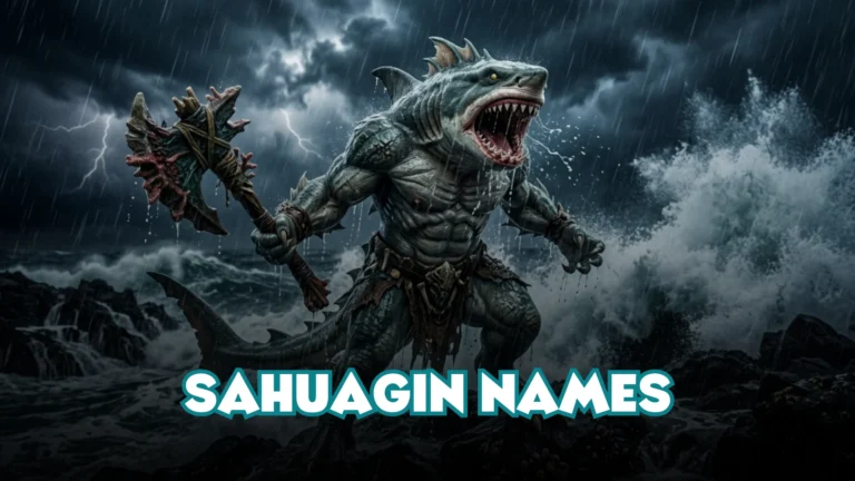 Sahuagin Names